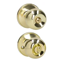 Cerradura de Bola Pomo para Baño Latón Brillante Lock