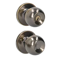 Cerradura de Bola Pomo para Entrada Latón Antiguo Lock