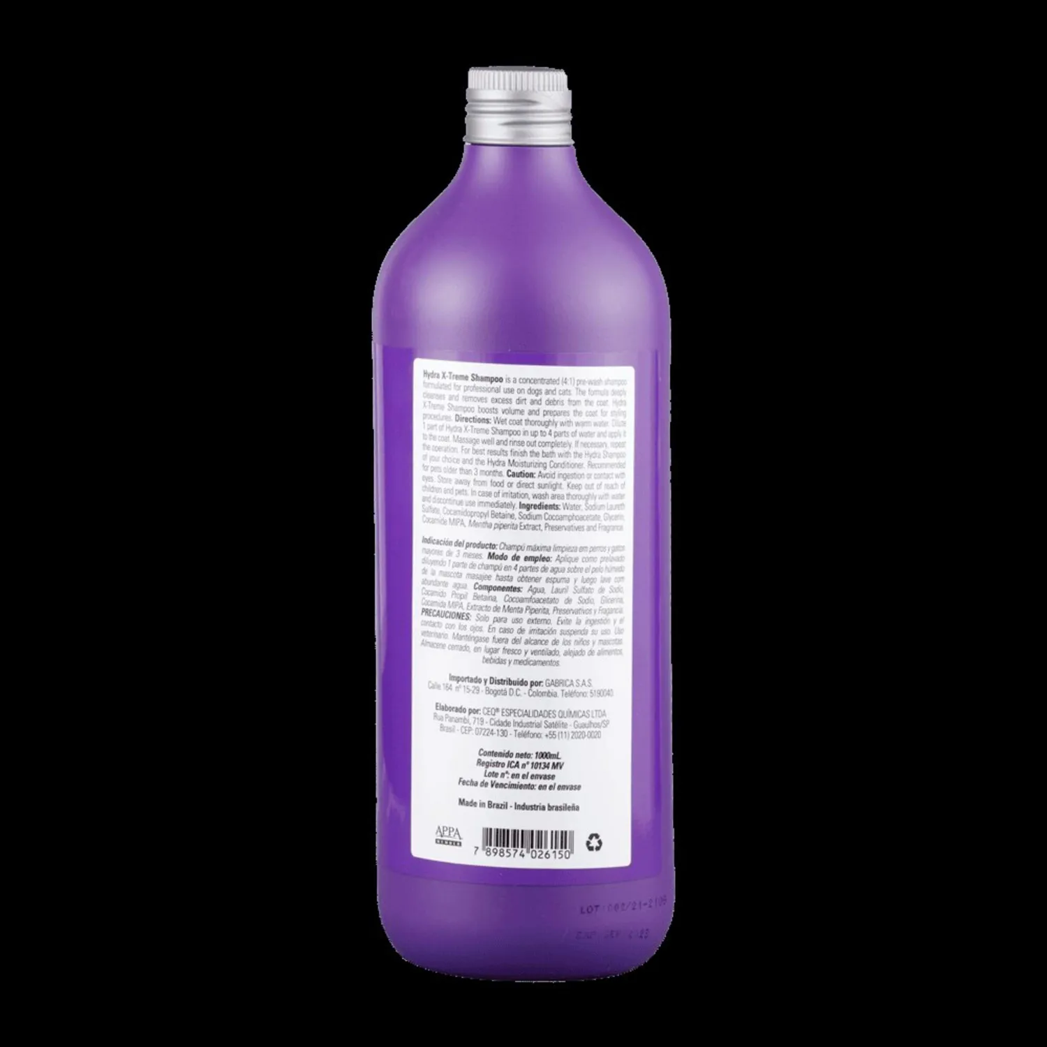 Shampoo para Mascotas Hydra Xtreme 1000ml