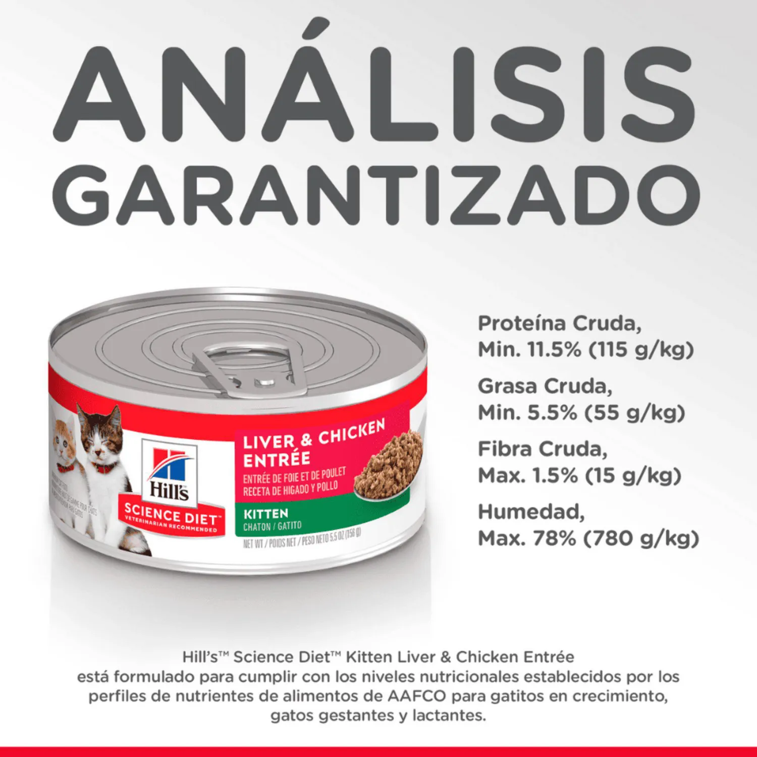 Comida Húmeda Para Gato Hills Kitten Livery Sabor A Pollo 5.5oz 3