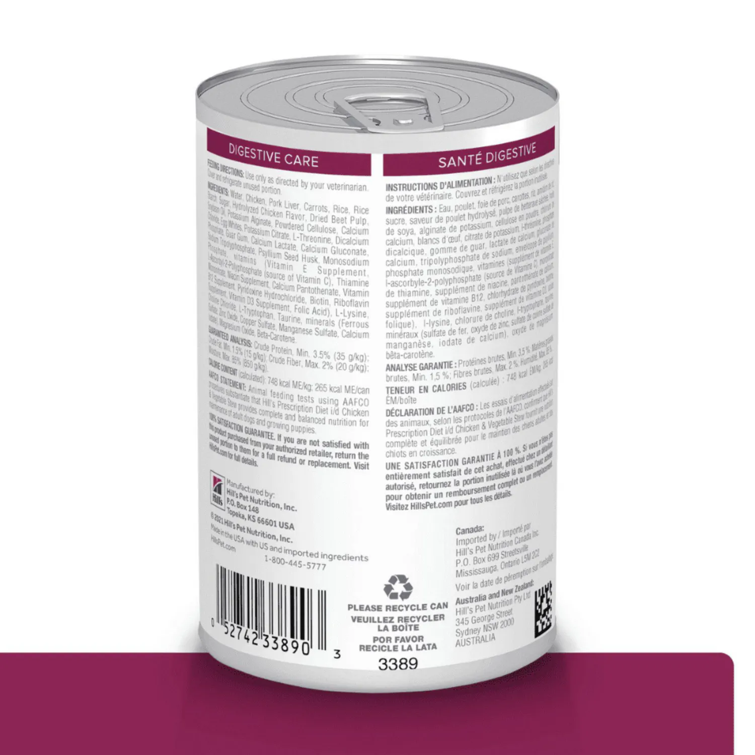 Comida Húmeda Para Perro Hills Diet Digestive Care Pollo Y Vegetales 12.5oz