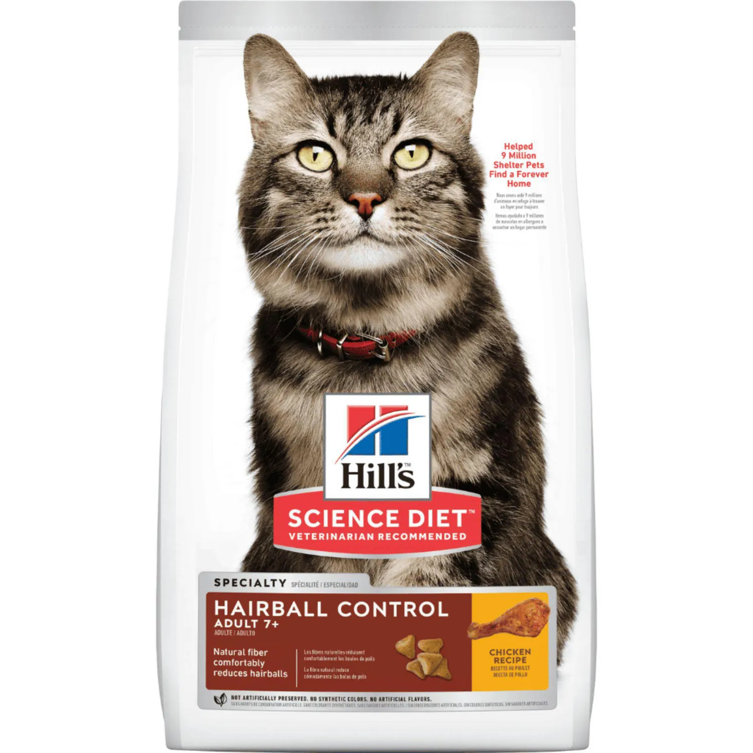 Comida Seca Para Gato Adulto +7 Hills Hairball Control 3.5 Libras