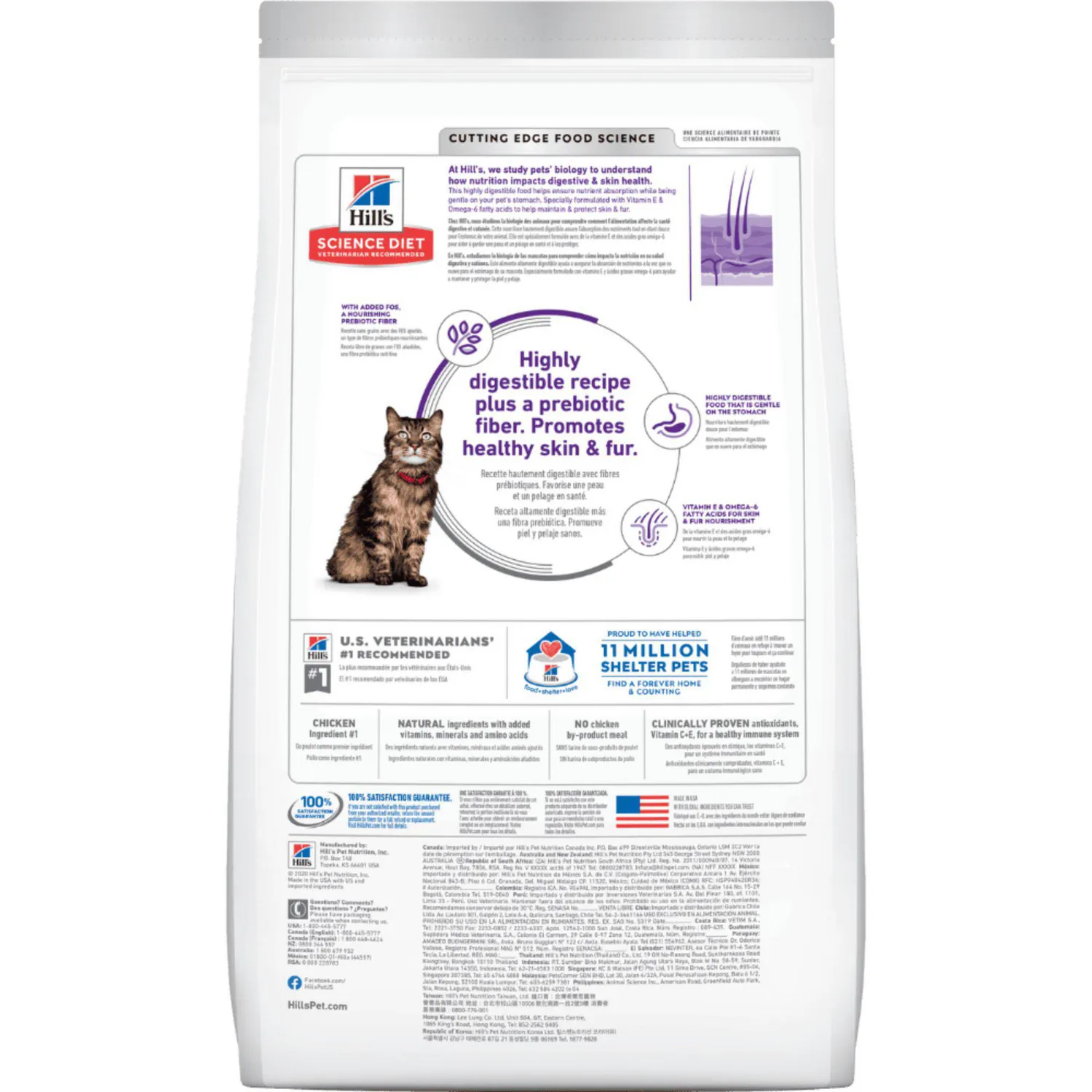 Comida Seca Para Gato Adulto Sensitive Stomach & Skin 3.5 Libras