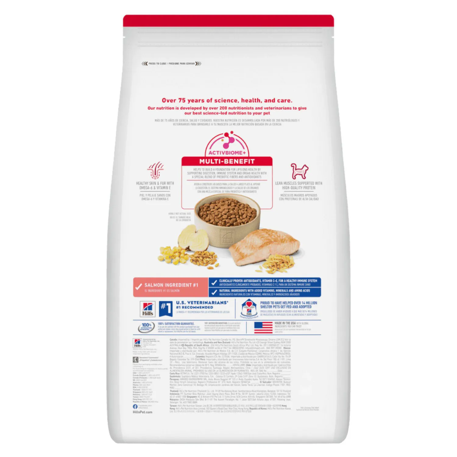 Comida Seca Para Gato Adulto Hills Sabor A Salmón 3.5 Libras