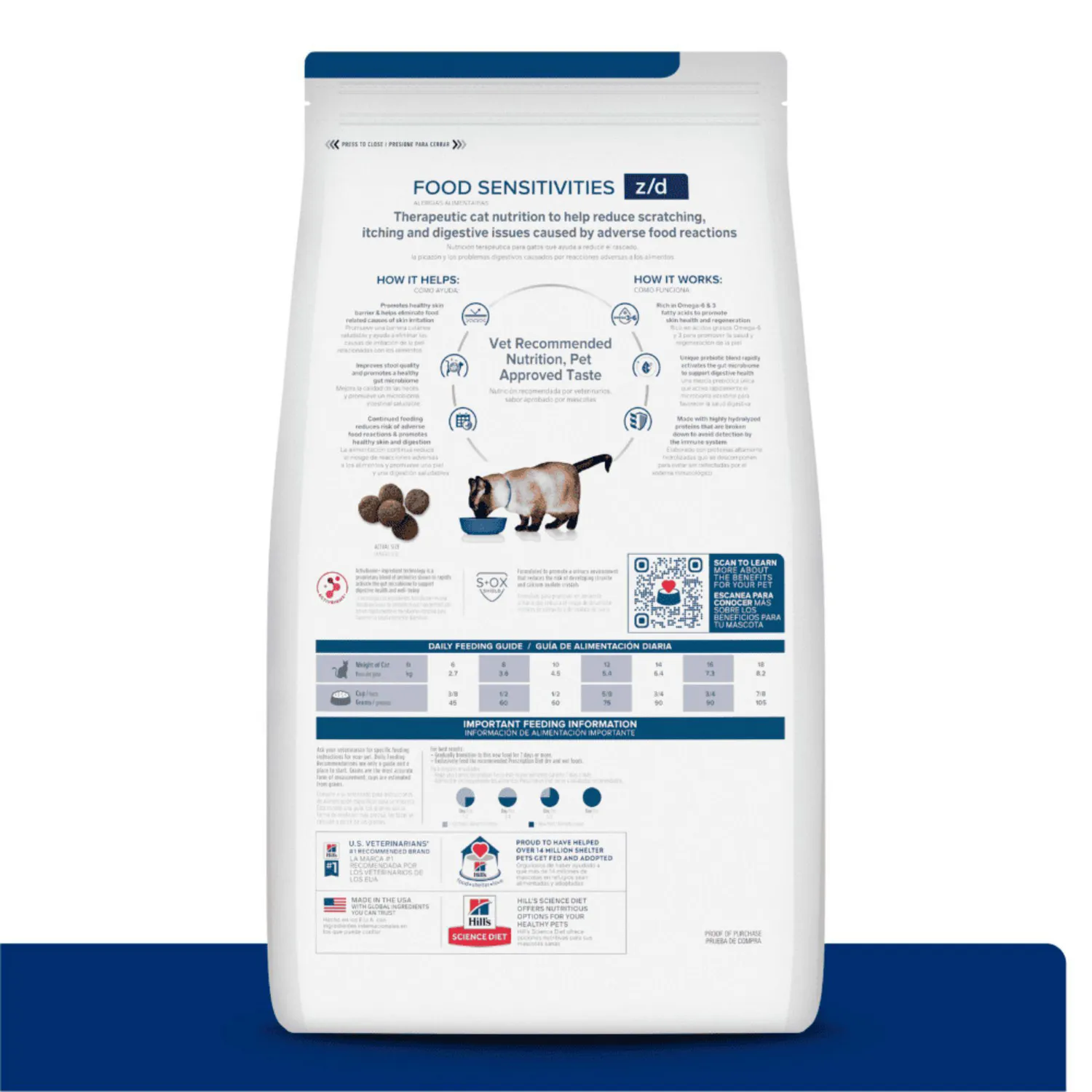 Comida Seca Para Gato Hills Prescription Diet Food Sensitivities 4 Libras