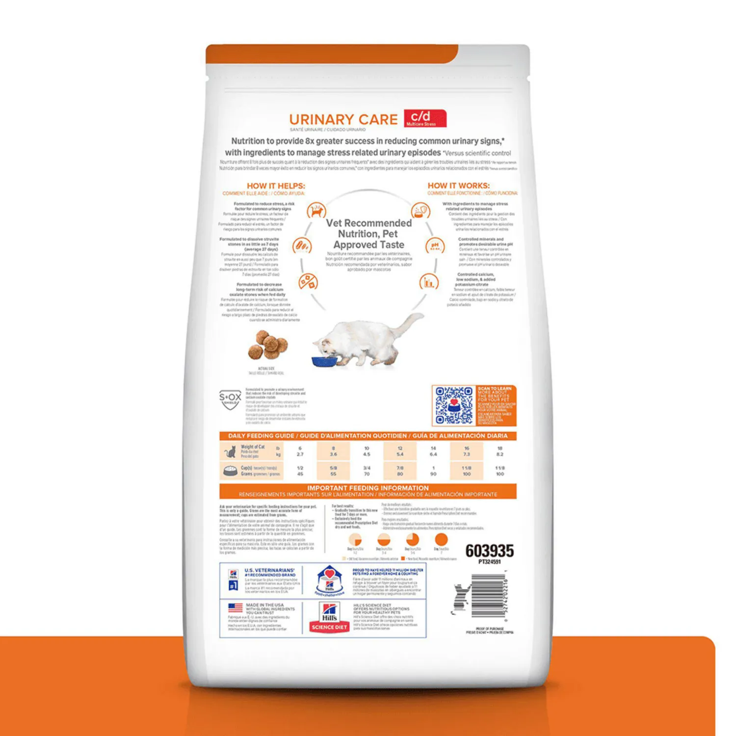 Comida Seca Para Gato Hills Prescription Diet Urinary Care Stress Sabor A Pollo 4 Libras