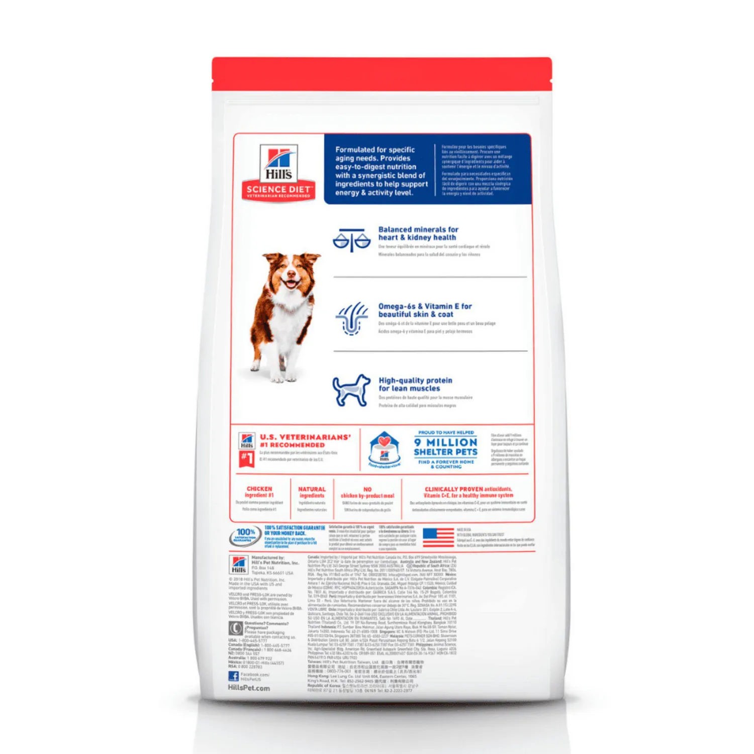 Comida Seca Para Perro Adulto Hills Ob Raza Mediana 6.6 Libras