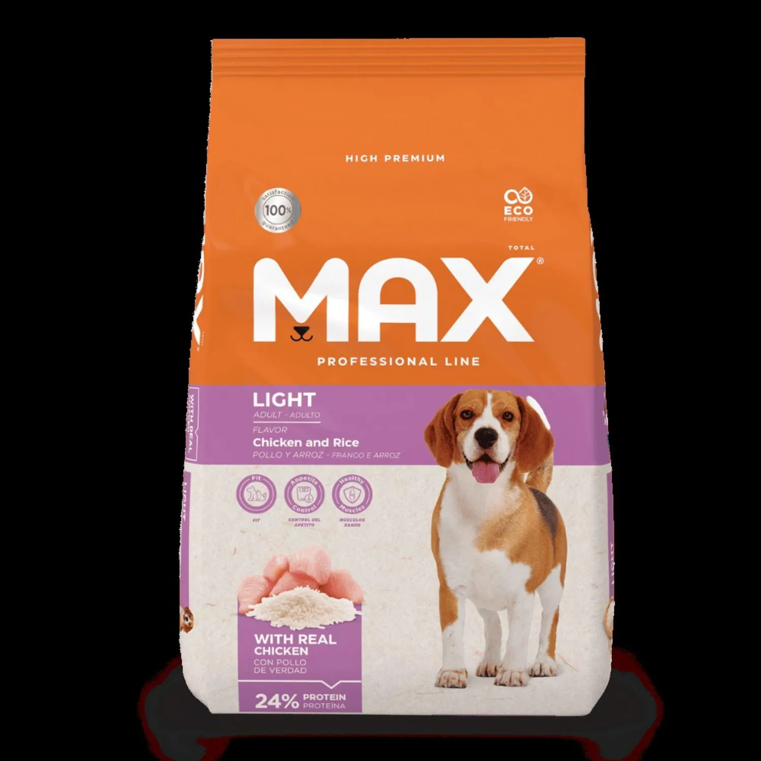 Comida Seca Para Perro Max Light Sabor A Pollo Y Arroz 15kg 8