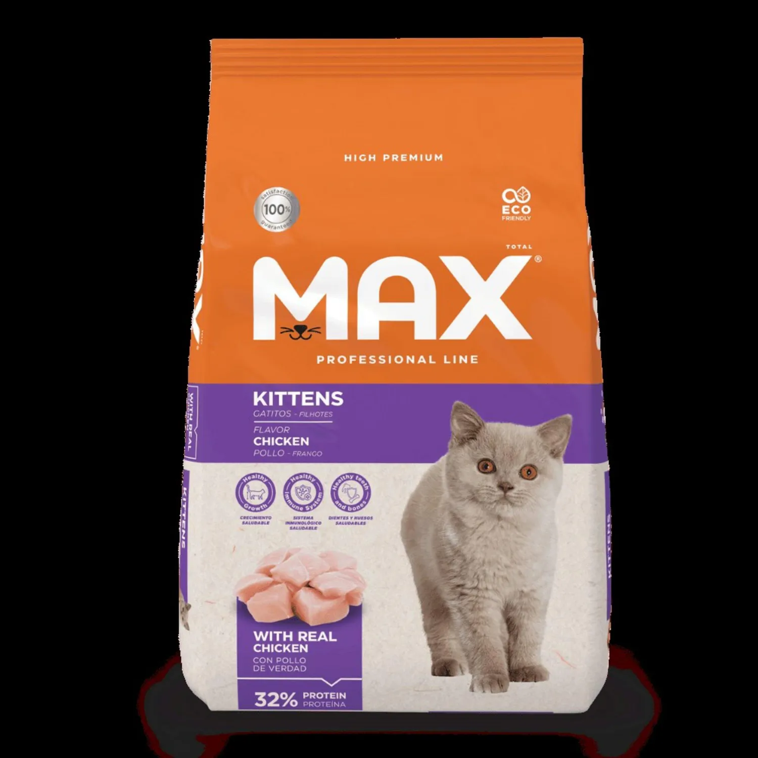 Comida Seca Para Gato Max Cat Sabor A Pollo 1kg 8