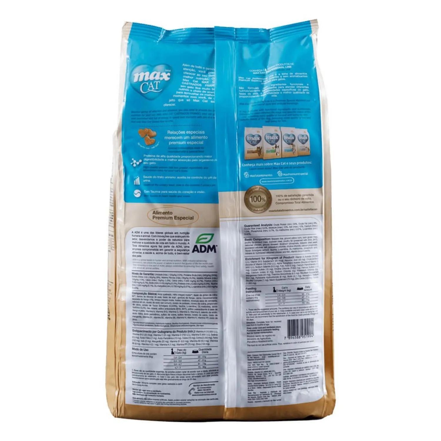 Comida Seca Para Gato Max Castrado 1kg
