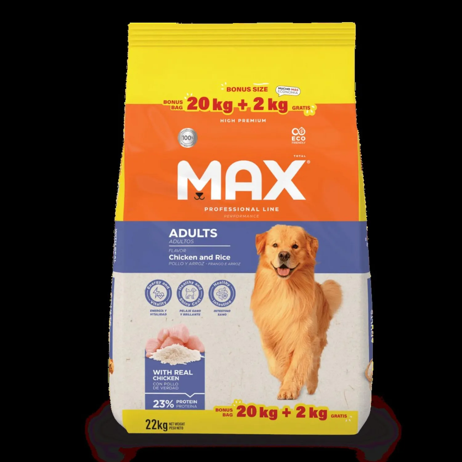 Comida Seca Para Perro Adulto Max Performance Sabor A Pollo 22kg 5
