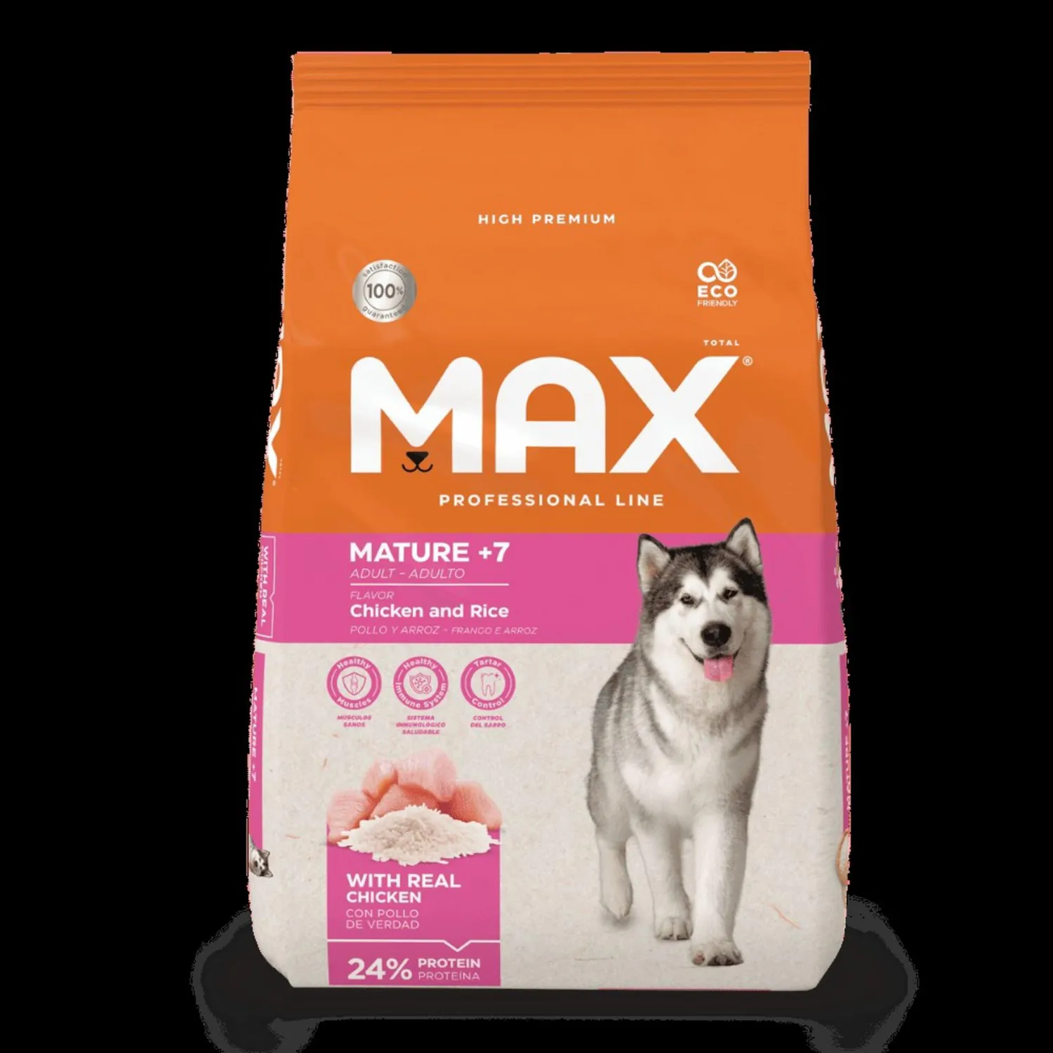 Comida Seca Para Perro Max Mature Sabor A Pollo Y Arroz 15kg 7