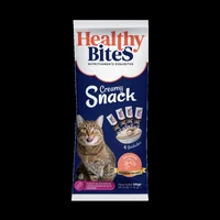 Snack Cremoso Para Gato Healthy Bite Sabor A Salmón X 4 Unidades
