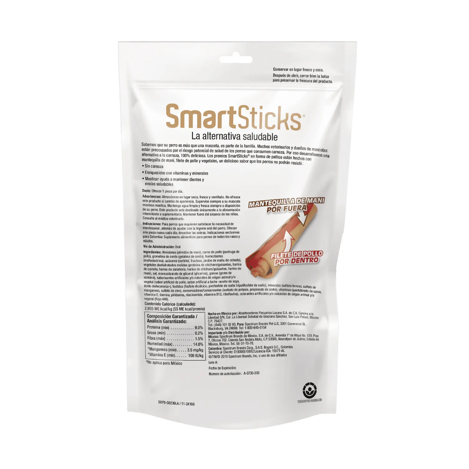 Snack Para Perro Smartbone Peanut Butter 5 Unidades 3