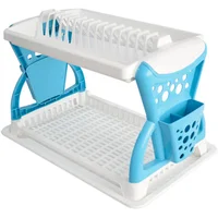 Locero Escurridor 2 Niveles Azul Fisher