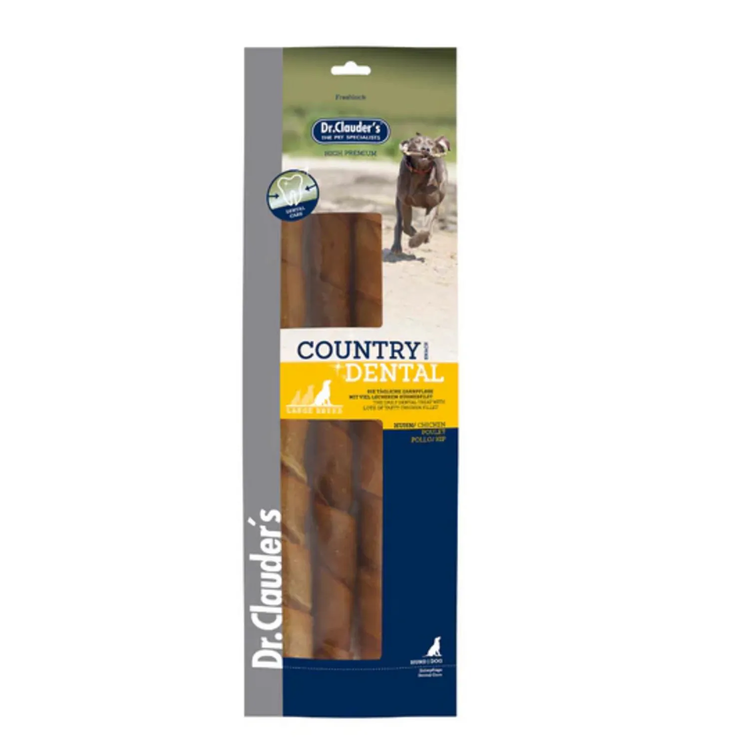 Snack Para Perro Dr Clauder´S Country Dental Sabor A Pollo En Piel De Cerdo
