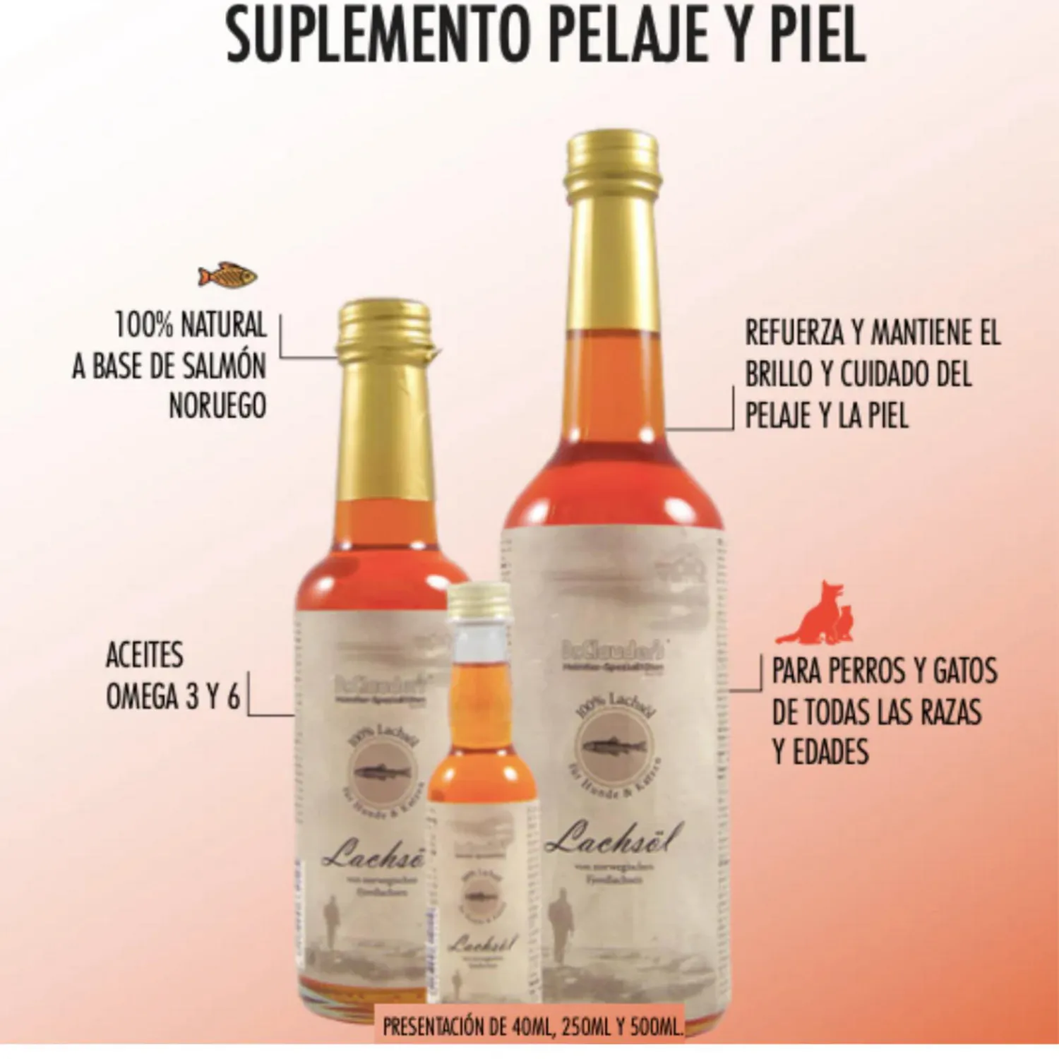 Suplemento Para Mascotas Dr Clauder´S Aceite De Salmón Noruego Para Pelo Y Piel