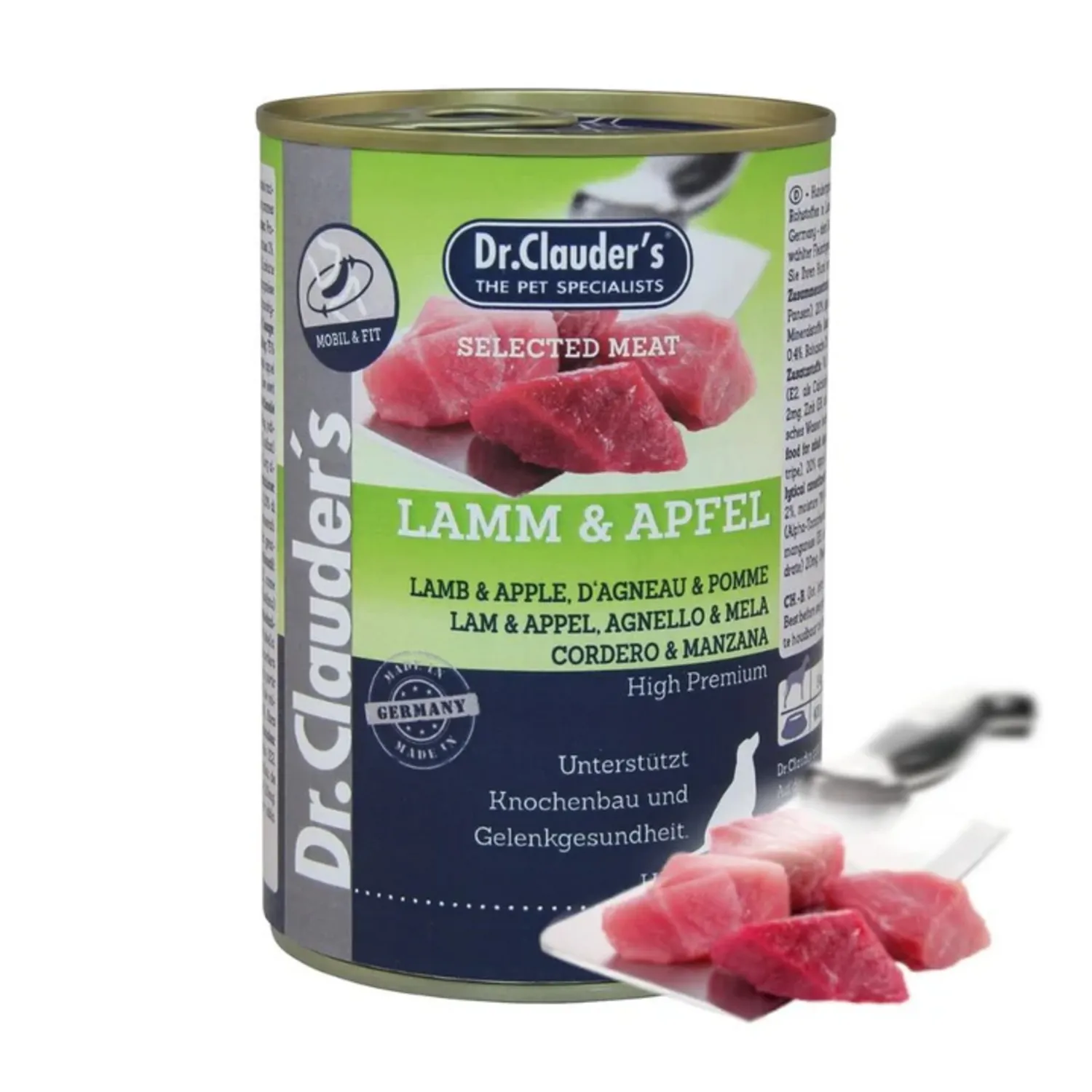 Comida Húmeda Para Perro Dr Clauder´S Bandeja Sabor A Cordero Y Manzana