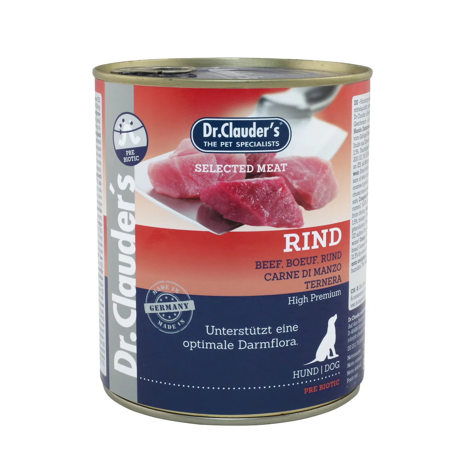 Comida Húmeda Para Perro Dr Clauder´S Bandeja Sabor A Ternera X6und