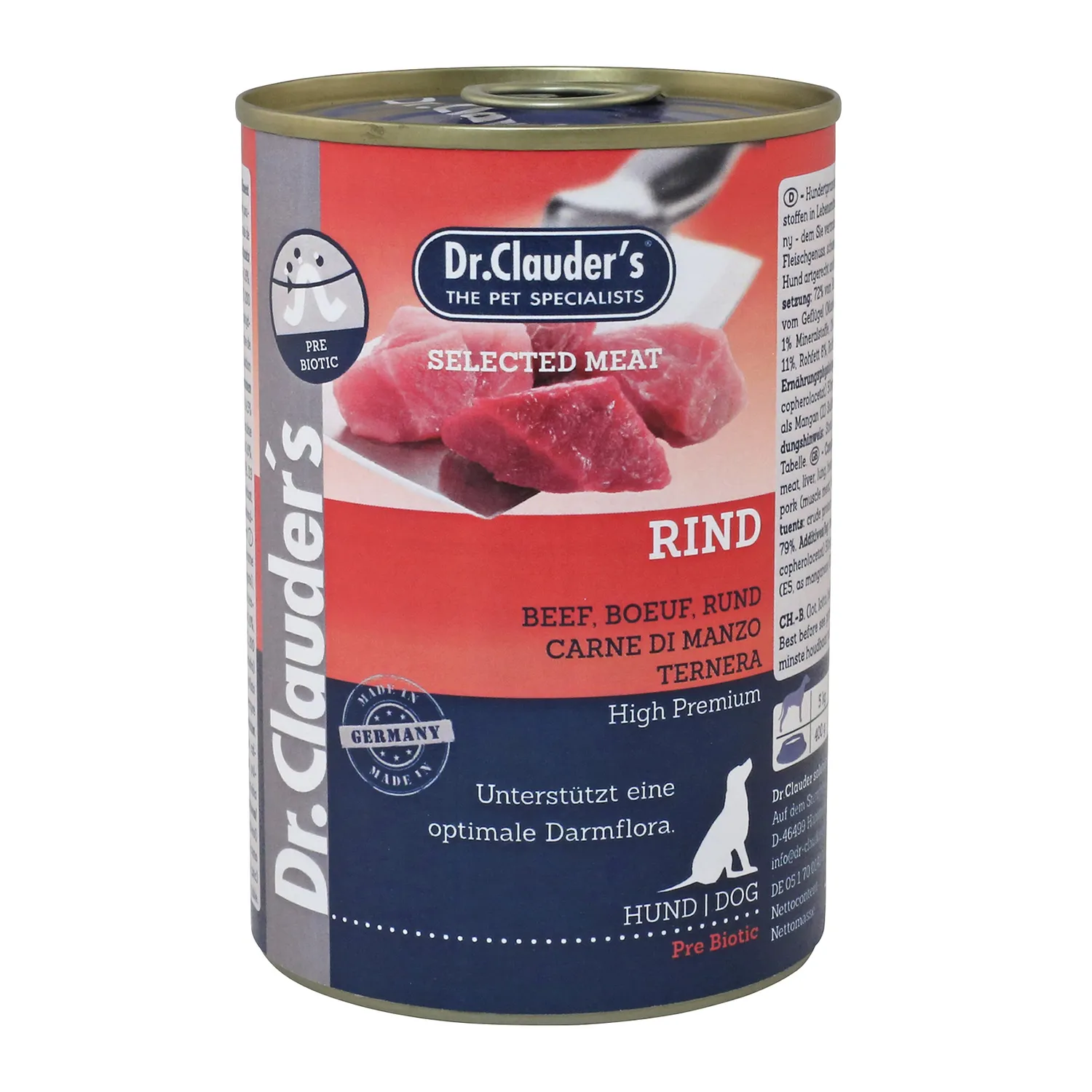 Comida Húmeda Para Perro Dr Clauder´S Bandeja Sabor A Ternera X6und