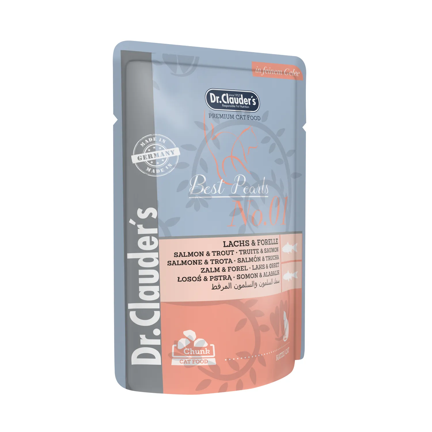 Comida Húmeda Para Gato Dr Clauder´S Sabor A Salmón/Trucha Caja X