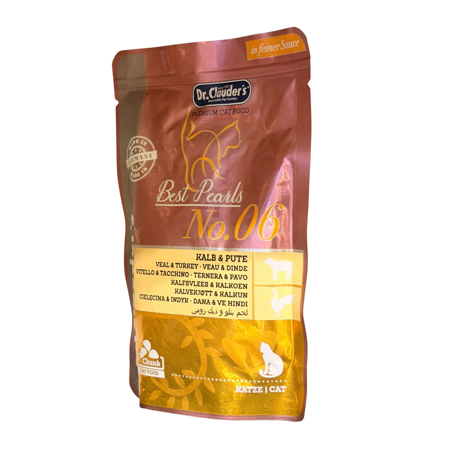Comida Húmeda Para Gato Dr Clauder´S Sabor A Res/Pavo Caja X20und
