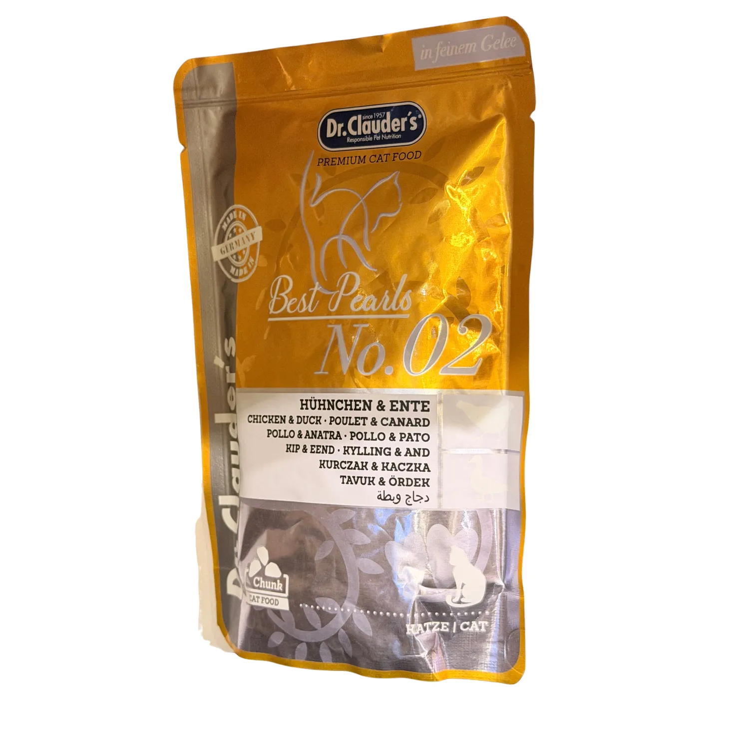 Comida Húmeda Para Gato Dr Clauder´S Sabor A Pollo/Pato Caja X20und