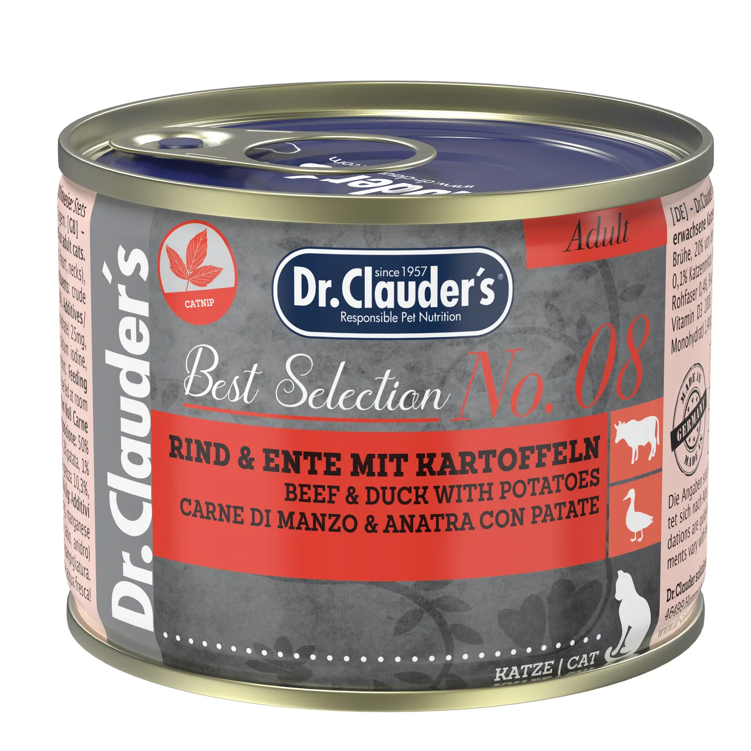 Comida Húmeda Para Gato Dr Clauder´S Sabor A Ternera Y Pato