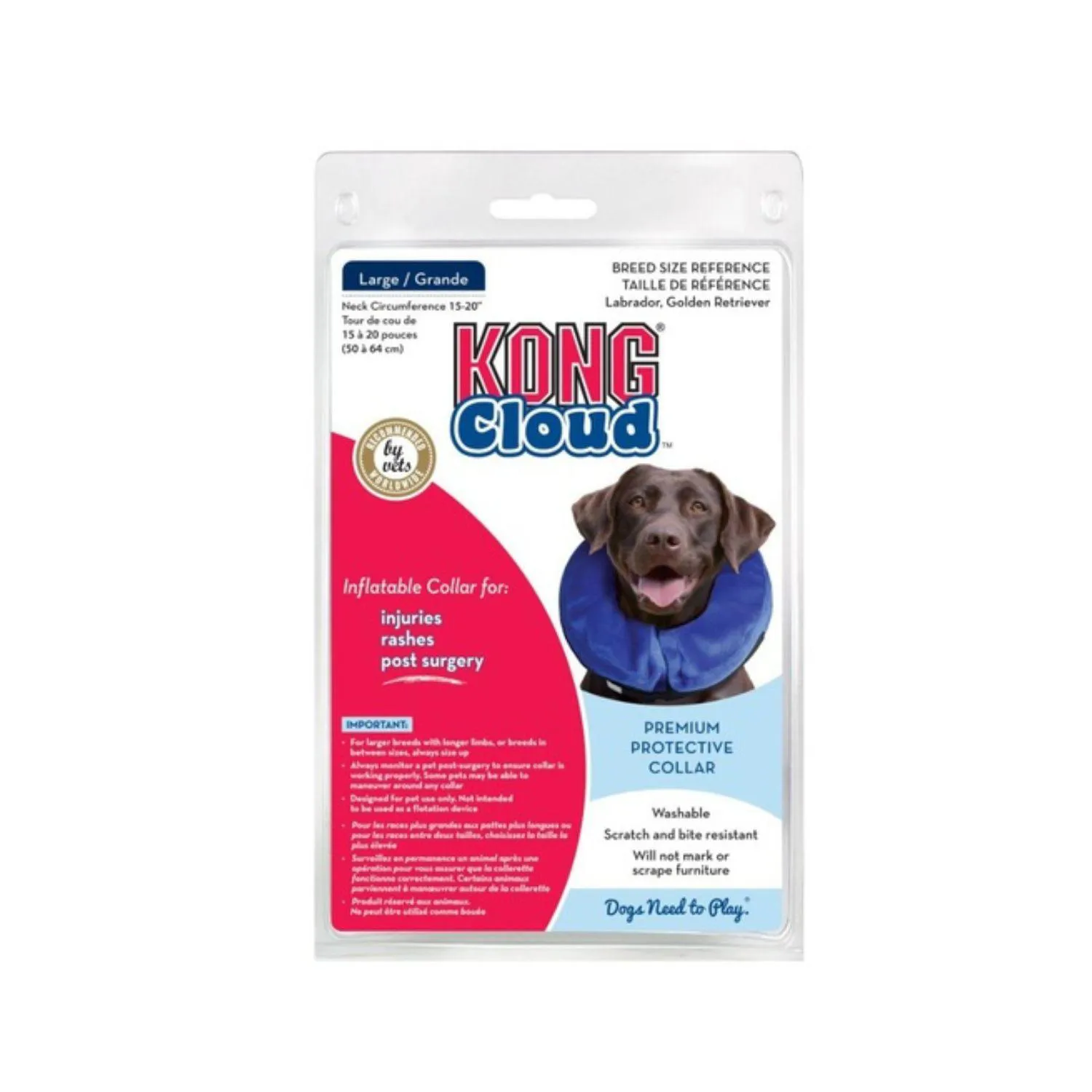 Kong Collar Recuperación Inflable Cloud Large