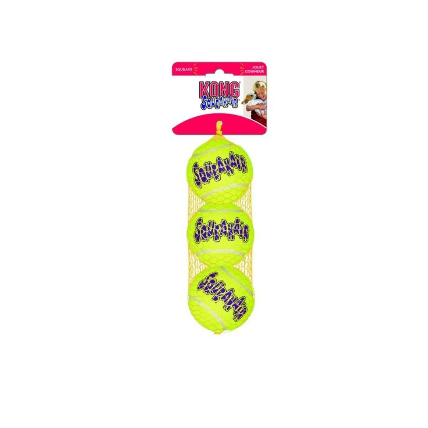 Kong Perro Squeak Air Pelota Medium X3