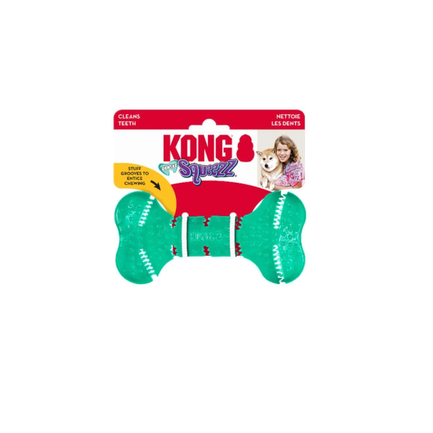 Kong Perro Squeezz Dental Bone Md