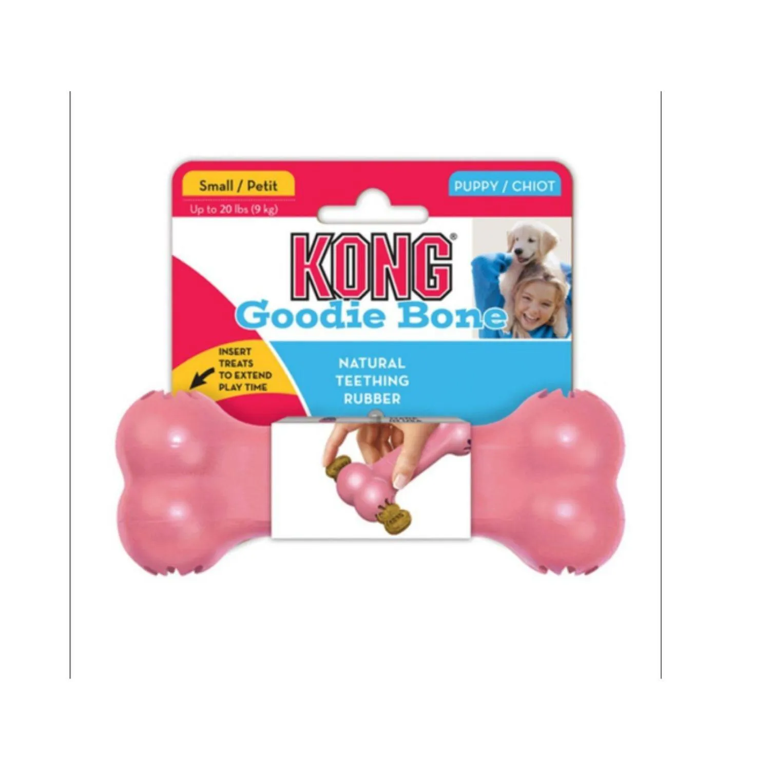 Kong Perro Caucho Puppy Hueso Small