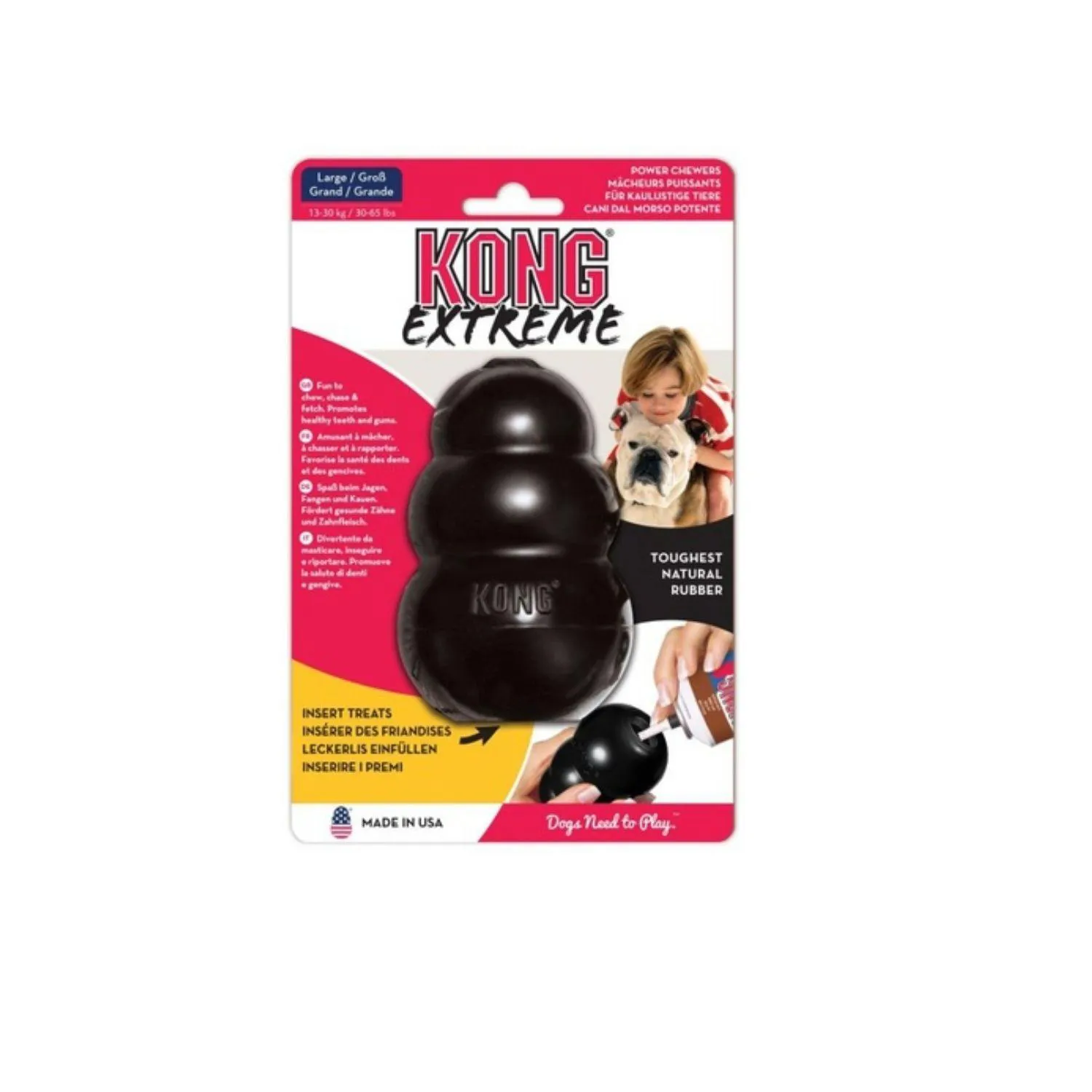 Kong Perro Caucho Extreme Portapasabocas Large