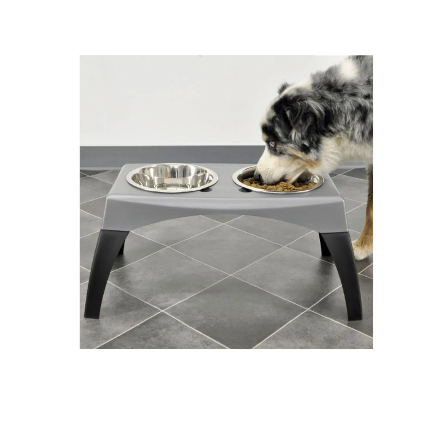 Coastal Maslow Comedero Doble Elevado Large