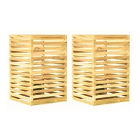 Combo Lámparas de Mesa en Madera