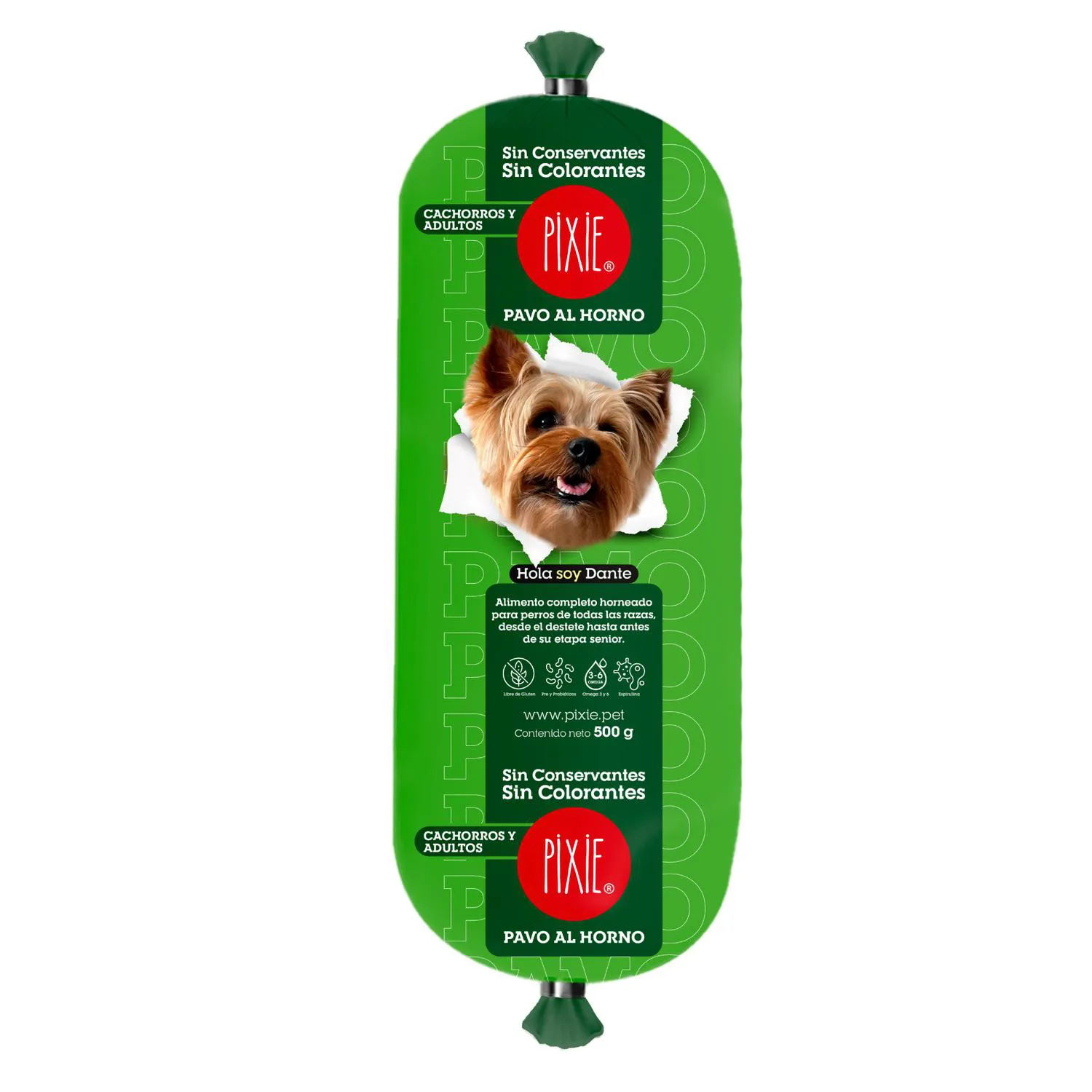 Comida Completo Congelado Para Perro Pixie Sabor A Pavo 500gr
