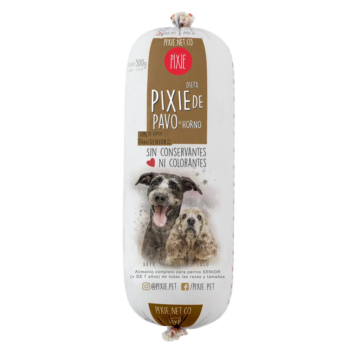 Comida Completo Congelado Para Perro Pixie Sabor A Pavo 500gr