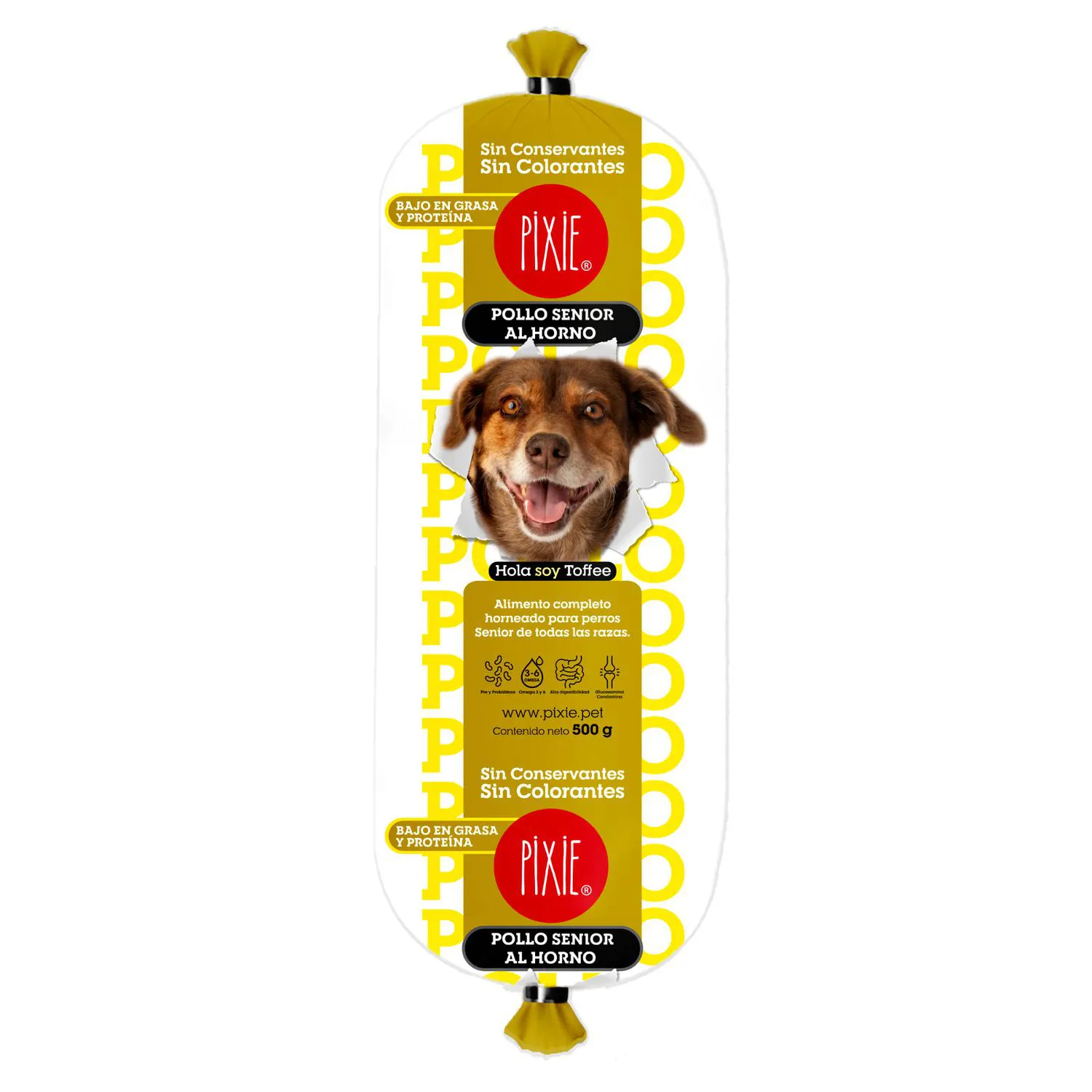 Comida Completo Congelado Para Perro Senior Pixie Sabor A Pollo 500gr