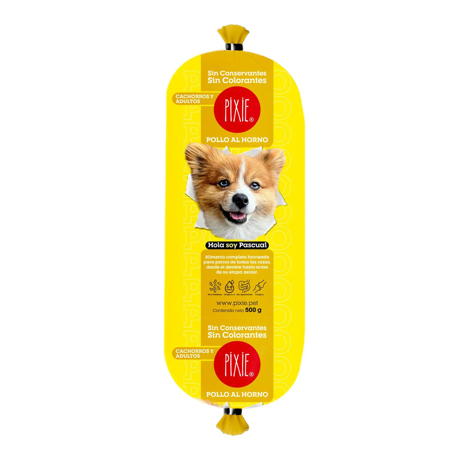 Comida Completo Congelado Para Perro Pixie Sabor A Pollo 500gr