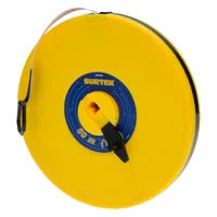 Cinta Métrica Fibra de Vidrio 50 m x 13 mm Cuerpo ABS Surtek