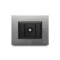 Toma Tv Coaxial Aluminio Negro