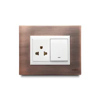 Toma P/T + Interruptor Sencillo Cobre Blanco