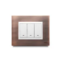 Interruptor Triple Conmutable Cobre Blanco