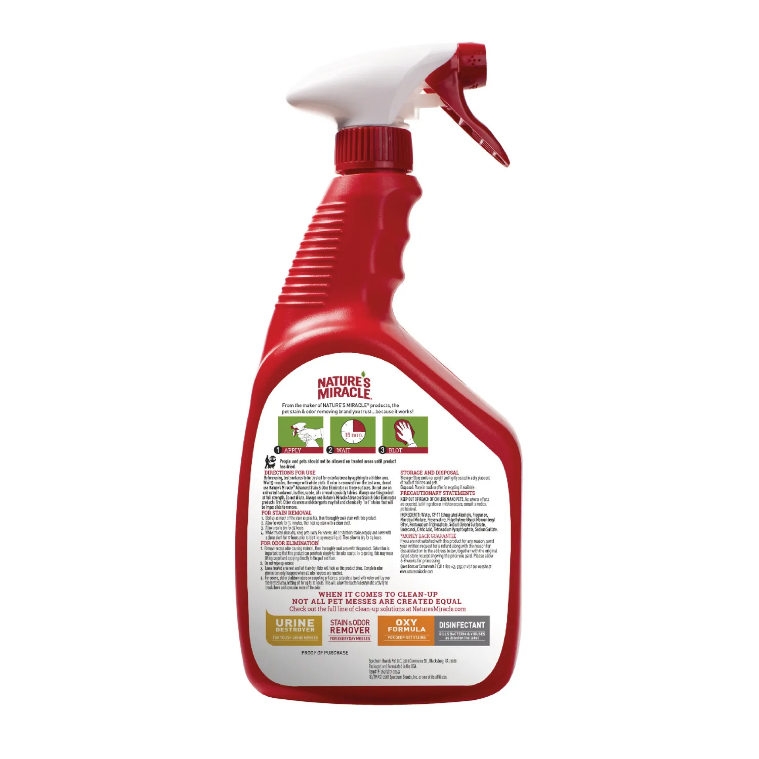 Eliminador de Manchas y Olores Natural Miracle 32oz 3