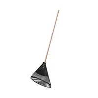 Rastrillo Escoba Plástica 55 cm 22 Dientes Negra Surtek