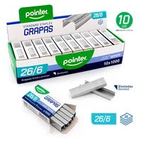 Grapa Standar Biselada 26/6 10 Cajas X1000 Unidades