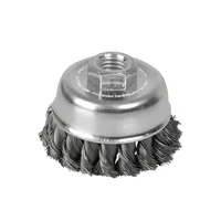 Grata Copa Trenzada 3'' Rosca 5/8'' Alambre 0.35 mm Surtek