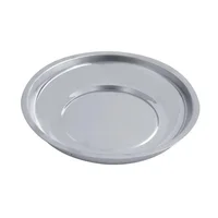 Charola Magnética Redonda 6 Pulgadas Acero Inoxidable y Hule Surtek