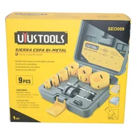Juego de Sierras Copa Bimetálica 9 Piezas Uyustools