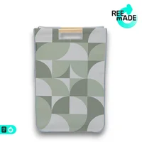 Cesto para Ropa Ecológico 42x62x25 cm Verde/Beige Reemade